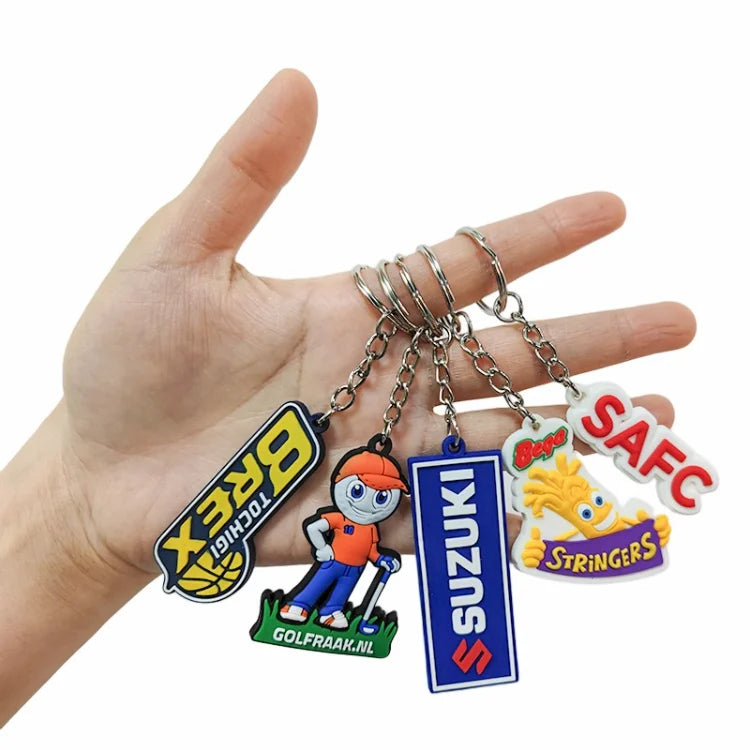 Custom Logo PVC Rubber Keychain | 3D Design MOQ 100