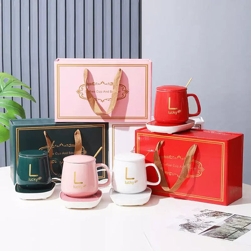 Custom Tech Gifts Office 55C Home Gift Set Ceramic Coffee Mug Warmer Cup Heater Mug