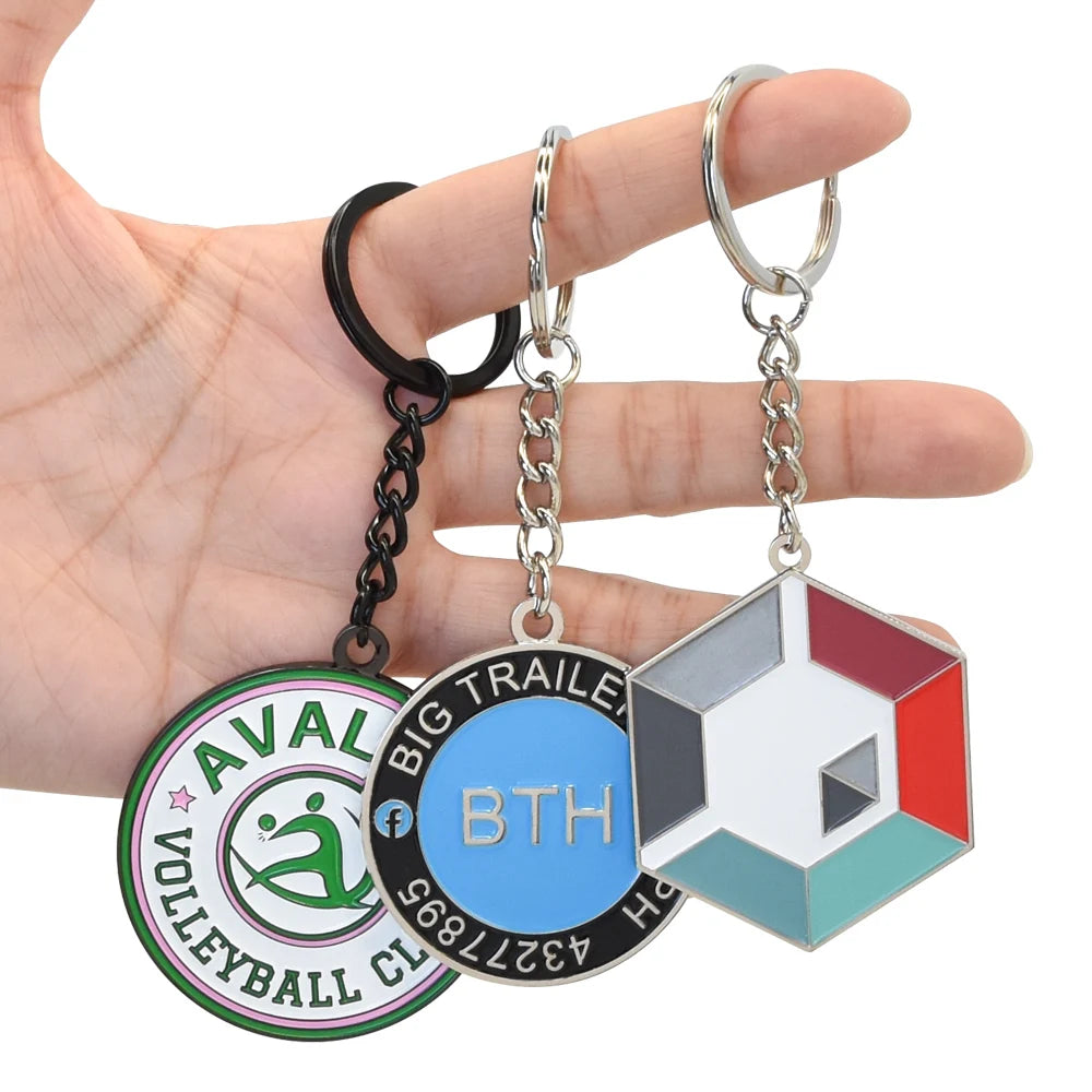 Custom Metal Keychain with Logo | Hard Soft Enamel