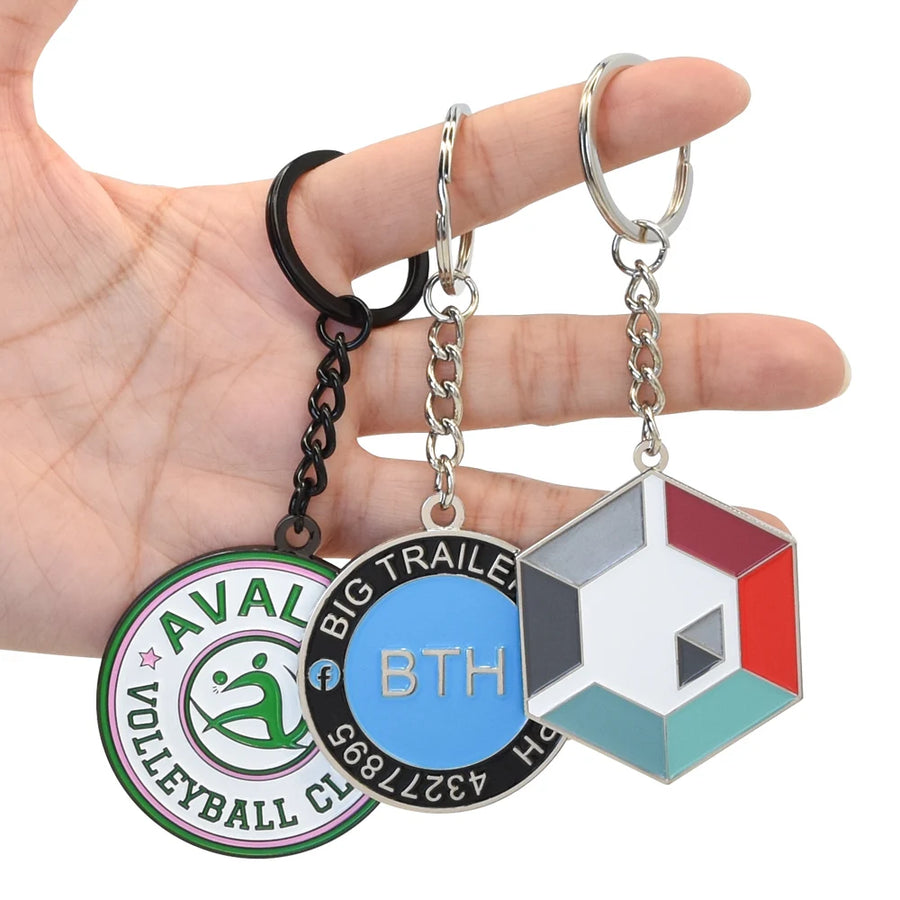 Custom Metal Keychain with Logo | Hard Soft Enamel