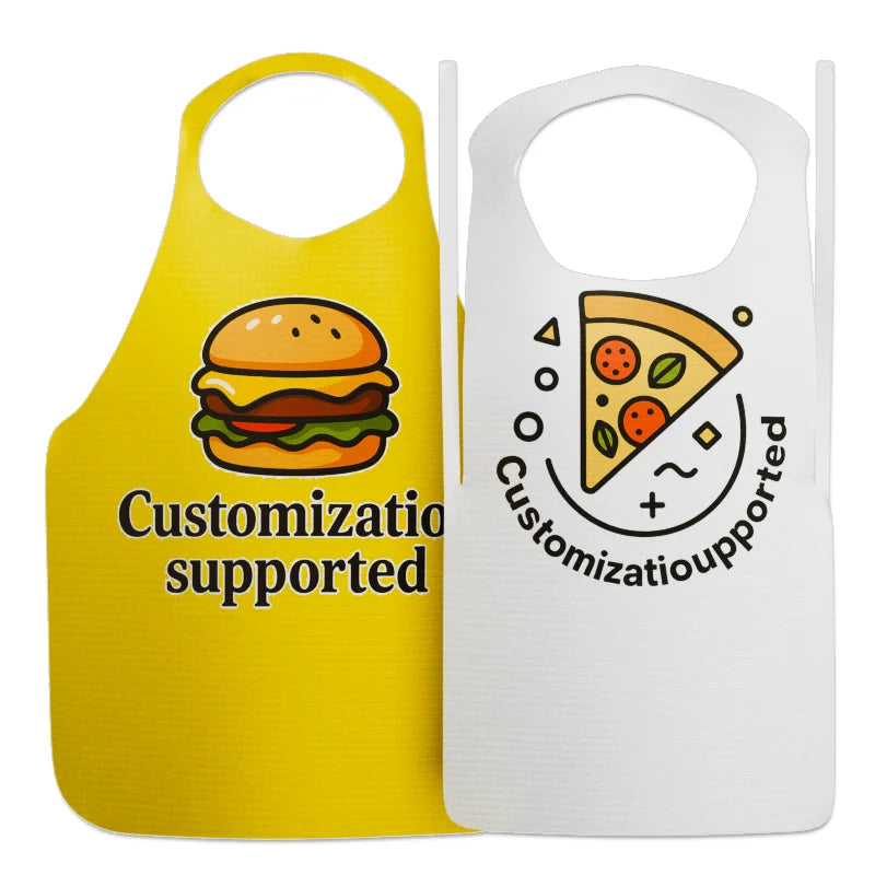 Custom Disposable Plastic Bib Aprons with Food-Grade Certification | 1 Carton MOQ for Seafood & BBQ Restaurants