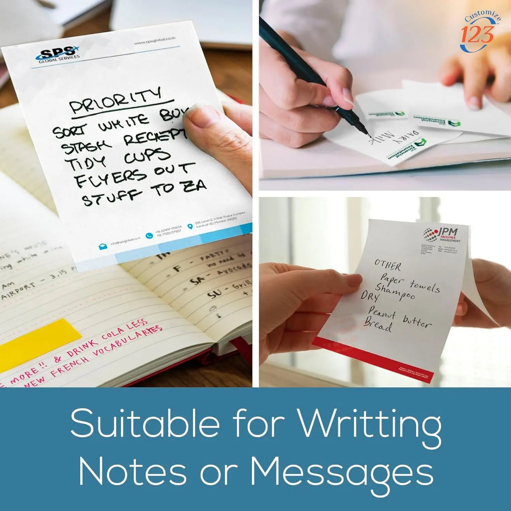 Custom Sticky Notes with Logo | 400 Sheets | 200 MOQ | 15-Day Lead