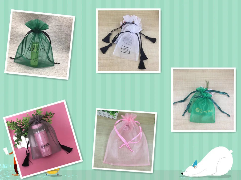 Custom Organza Drawstring Pouch Wholesale | RoHS REACH Certified 500 MOQ