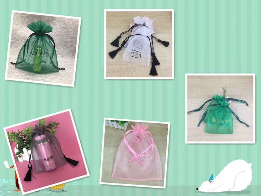 Custom Organza Drawstring Pouch Wholesale | RoHS REACH Certified 500 MOQ