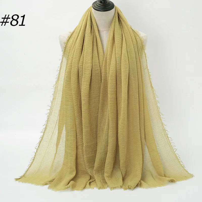 Wholesale Polyester Scarves: 105 Colors, 10-Day Lead, 90x180cm | Spring/Summer Women's Fashion