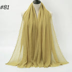 Wholesale Polyester Scarves: 105 Colors, 10-Day Lead, 90x180cm | Spring/Summer Women's Fashion