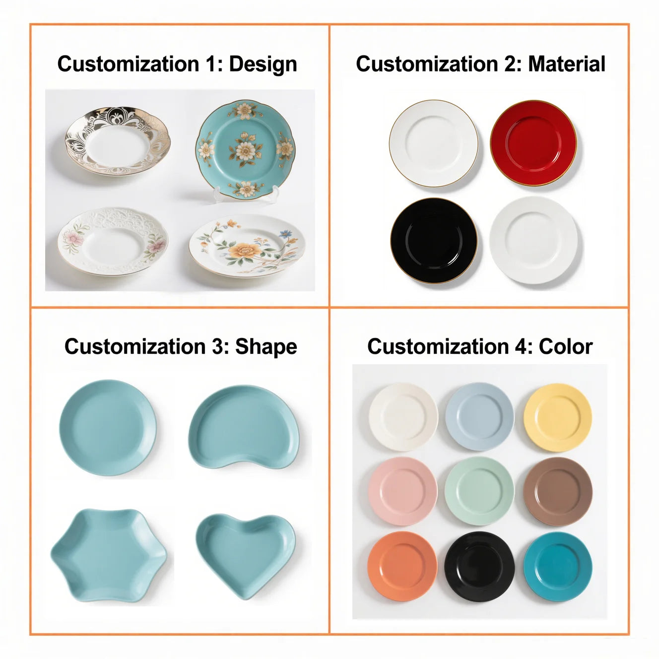 Custom Ceramic Plate — 1,000 MOQ, Food Grade, 31-Day Lead