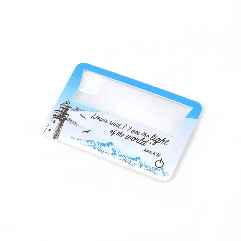 Custom Credit Card Magnifier 10pcs MOQ | LED Light, GS Certified, 85x55mm PVC for Promotional Gifts