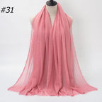 Wholesale Polyester Scarves: 105 Colors, 10-Day Lead, 90x180cm | Spring/Summer Women's Fashion
