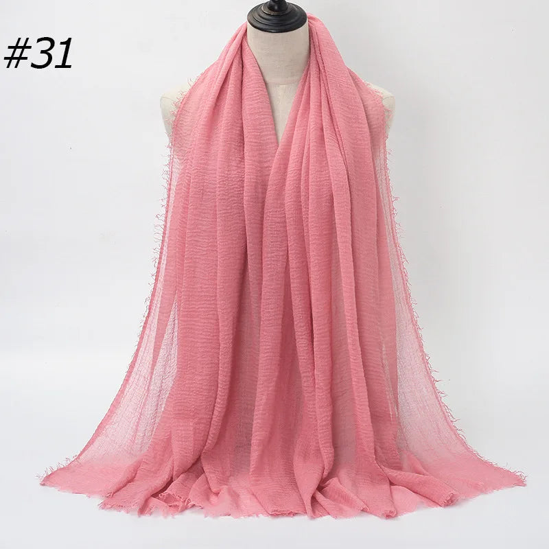 Wholesale Polyester Scarves: 105 Colors, 10-Day Lead, 90x180cm | Spring/Summer Women's Fashion