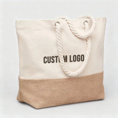 Custom Oversized Canvas Tote Bag with Logo | 100 MOQ