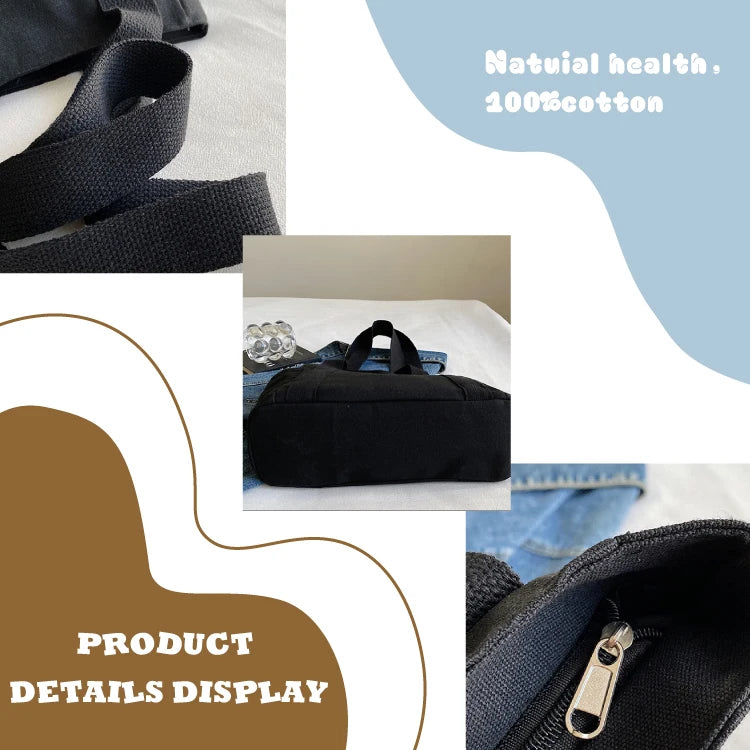 Custom Canvas Tote Bag | Multi-Pocket, Zipper Closure | 100 MOQ