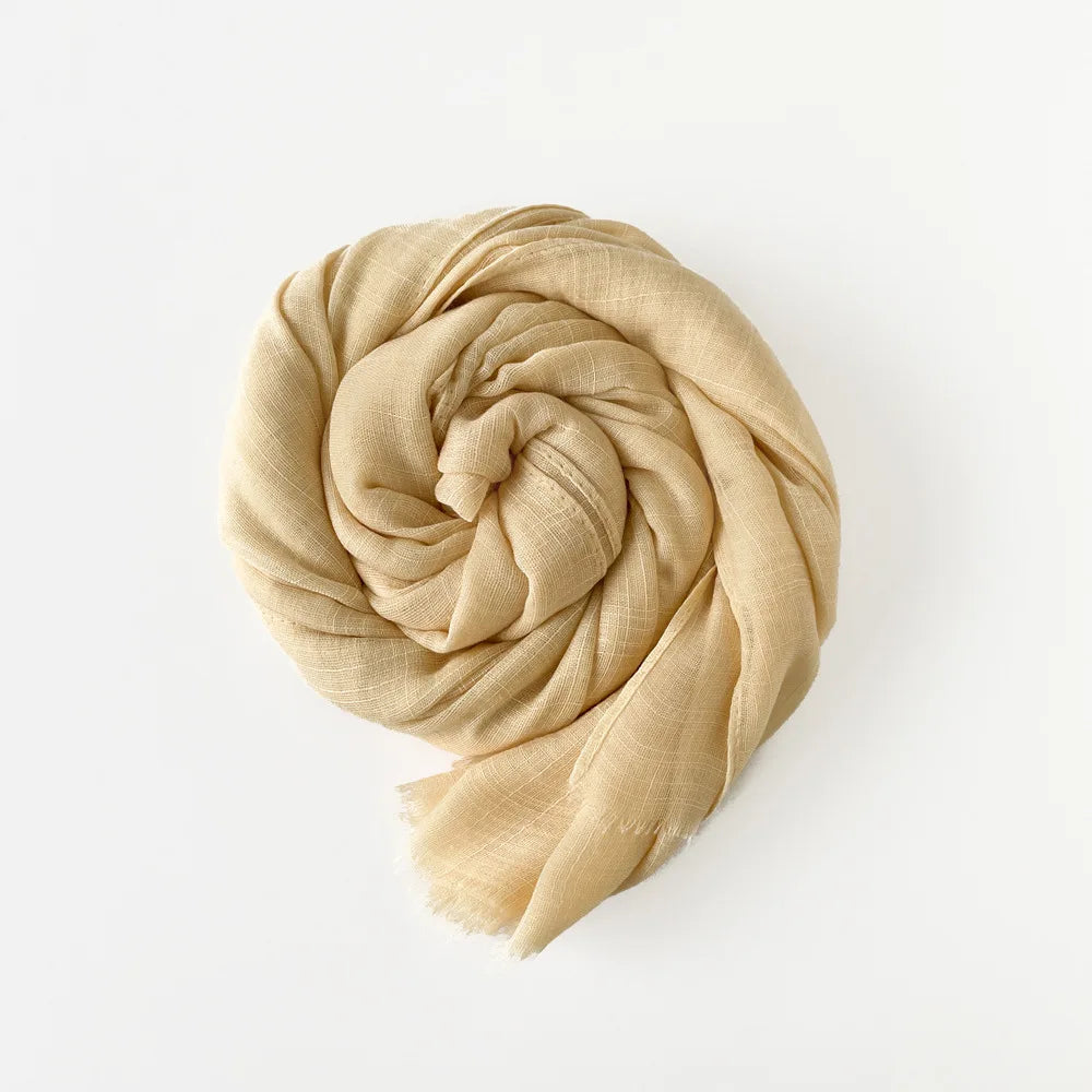 Custom Bamboo Knot Cotton Scarves 180x80cm | 18 Colors | Bulk Boutique Scarves