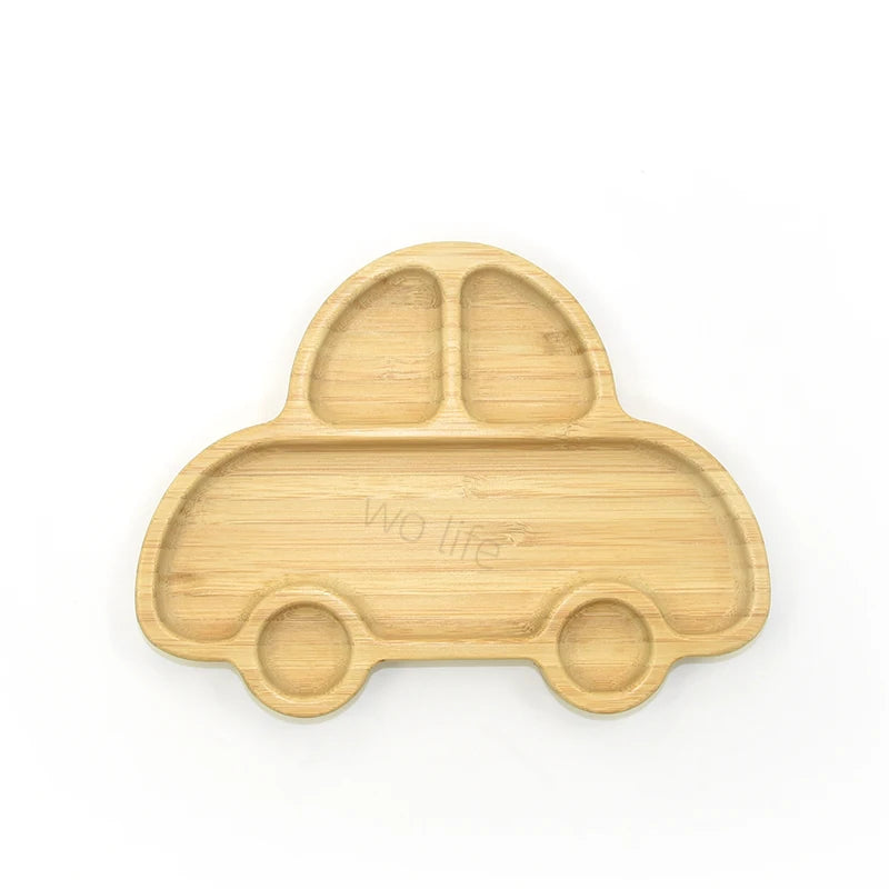 Bamboo Suction Plate Set | Animal Shapes | CPC Certified | 100 MOQ