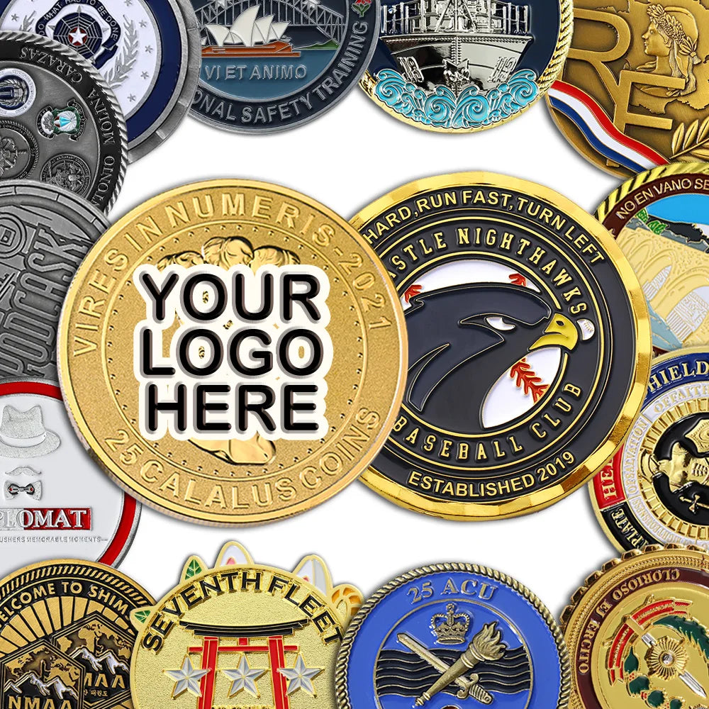 Custom 3D Challenge Coins Zinc Alloy | Gold Silver Plated | 50pc MOQ