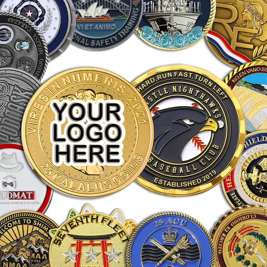 Custom 3D Challenge Coins Zinc Alloy | Gold Silver Plated | 50pc MOQ