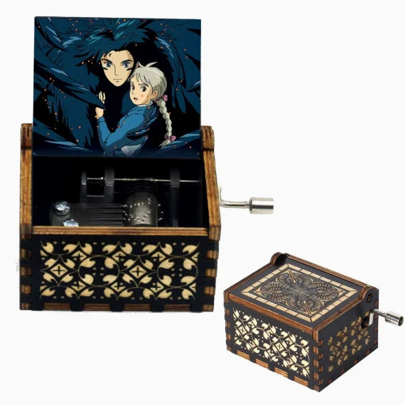 Wooden Hand-Cranked Music Box | Howl's Moving Castle | 10 MOQ | Custom