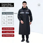 Custom Reflective Motorcycle Raincoat | 500 Pcs MOQ Heavy-Duty Oxford Cloth