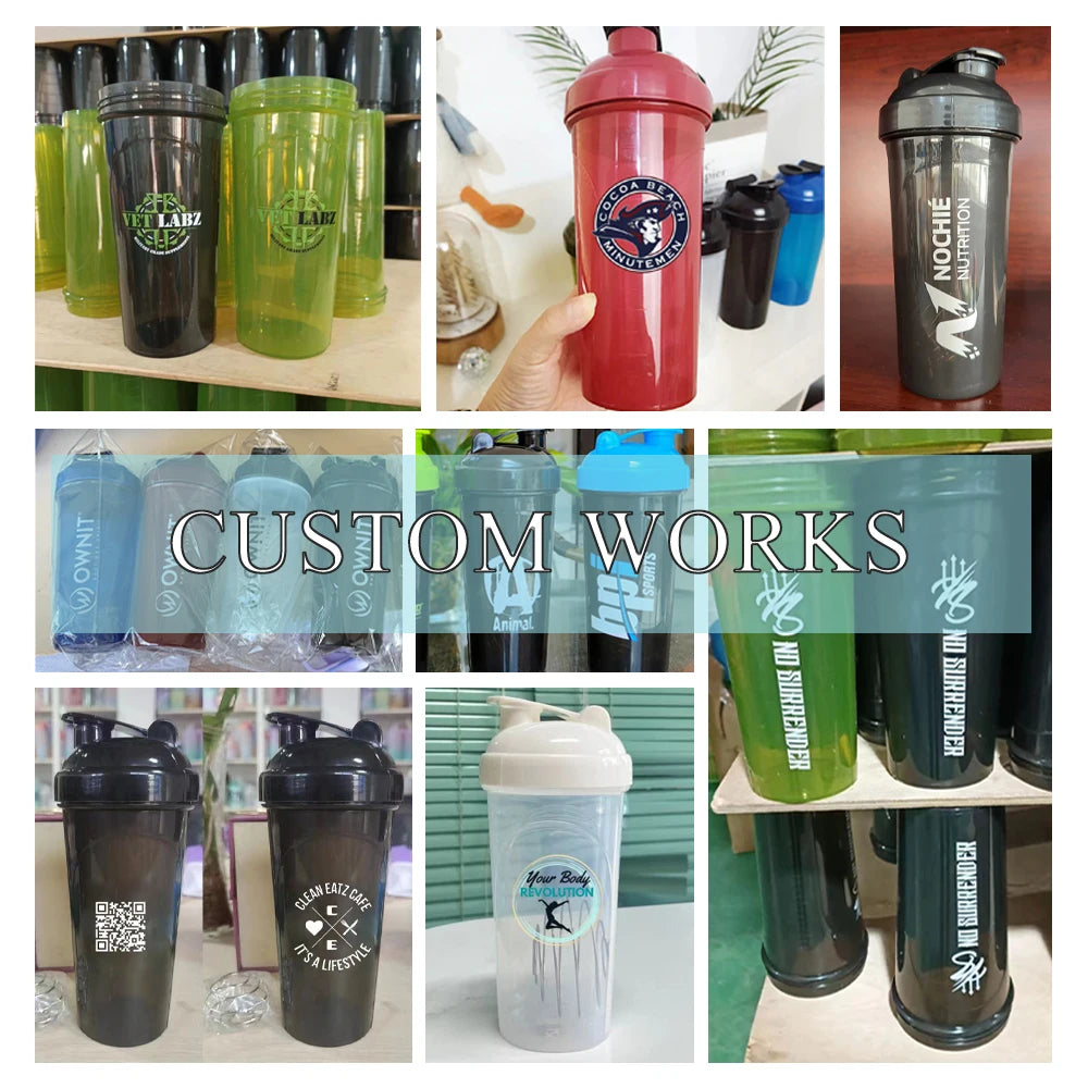 Custom Shaker Bottles | BPA-Free 500ml 700ml | Logo Printing