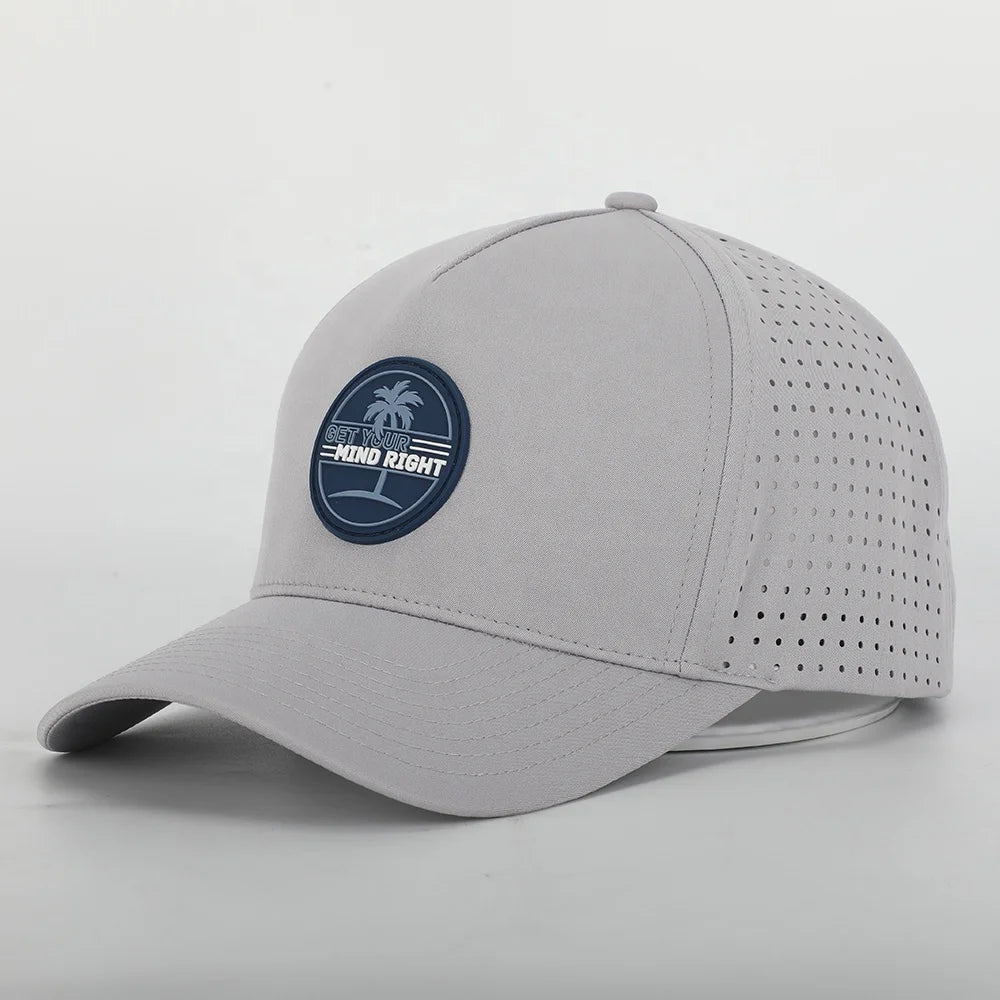 Custom 5-Panel Performance Hats | Laser Cut Ventilation & Waterproof | 50-Piece MOQ | Sports Team