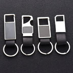High-End Metal Keychain | Zinc Alloy | Leather Accent | Custom Logo | 1 MOQ | SGS Certified