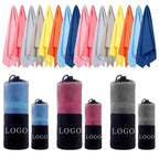 Custom 85/15 Microfiber Towel 50pcs MOQ | Quick-Dry CMYK/Silk Print for Beach Fitness Camping
