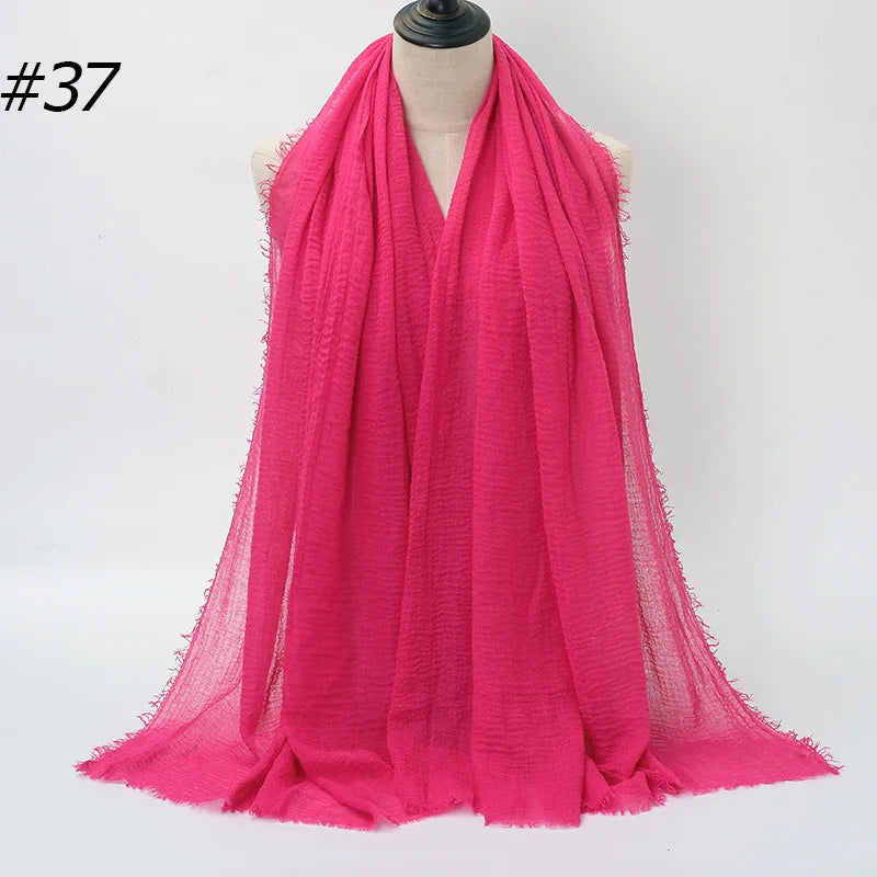 Wholesale Polyester Scarves: 105 Colors, 10-Day Lead, 90x180cm | Spring/Summer Women's Fashion