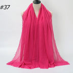 Wholesale Polyester Scarves: 105 Colors, 10-Day Lead, 90x180cm | Spring/Summer Women's Fashion