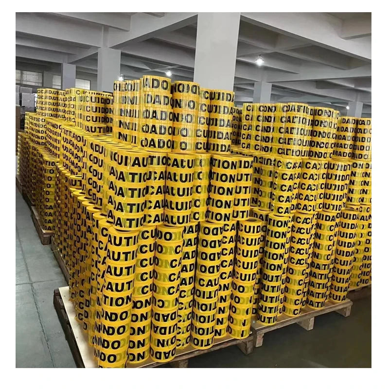 Custom Caution Tape 50mm x 50m | PE Safety Barrier Tape | RoHS Compliant