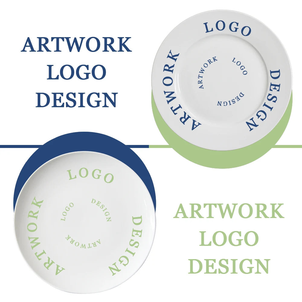 Custom Ceramic Dinner Plates: 120 MOQ, 35-Day Lead, On-Glazed | Wedding & Restaurant Tableware Sets