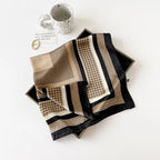 Square Silk Scarf | Digital Print | Custom Logo | 100 MOQ | Women's Fashion