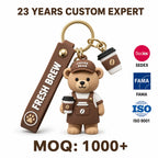 Custom PVC Bear Keychain | 1,000 MOQ | EN71/REACH | 24hr Design