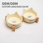 Custom Ceramic Cat Bowls with Cat Ear Design | MOQ 32 Pieces