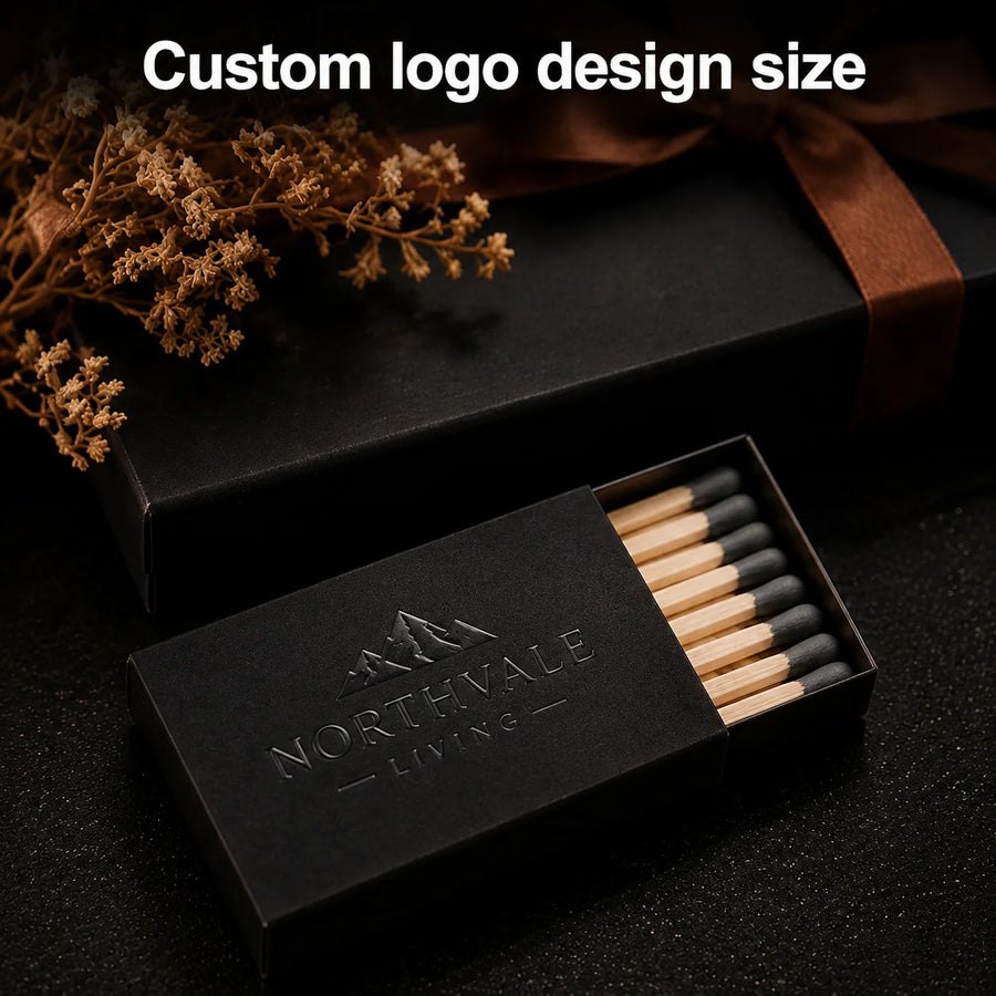 Custom Matchbox with Logo | CMYK + Spot UV | 300 MOQ | Safety Matches