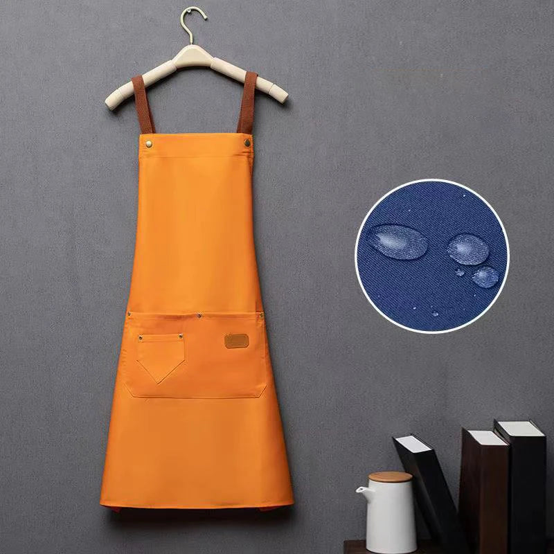 Custom Polyester Kitchen Apron with Pockets for Cooking, Baking, Cafés and Everyday Work
