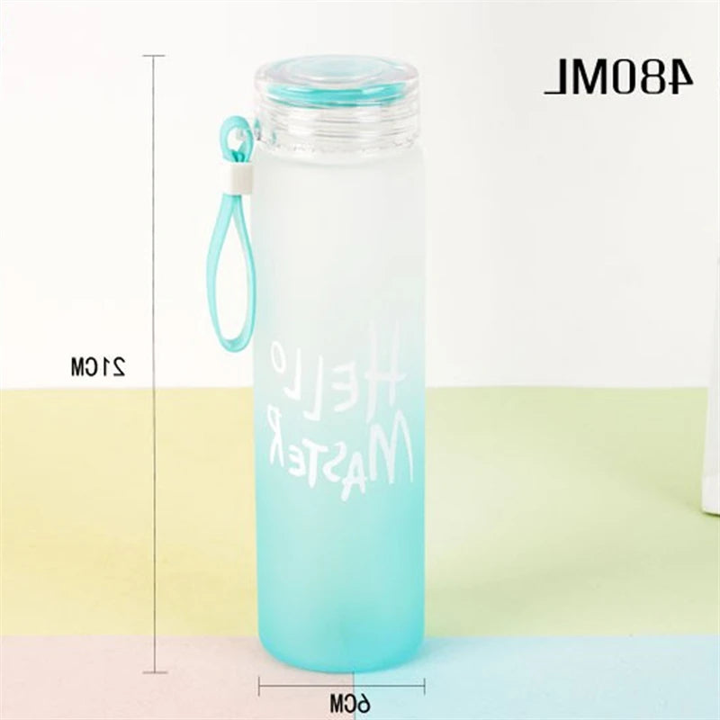 Custom Glass Water Bottles 1 MOQ | 480ml Color Changing Promotional Gift