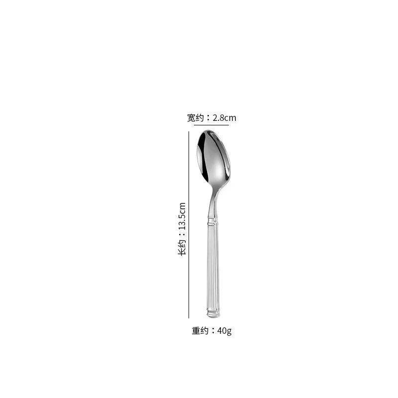 Roman Pillar Flatware Set | Nordic Gold | CE LFGB SGS | 100 MOQ