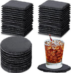 LFGB Certified Slate Coasters 4x4 | Custom Logo | Natural Stone | Bulk