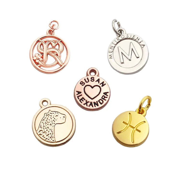 Custom Die-Cast Metal Pendant Charms with Logo | MOQ 100 Pieces