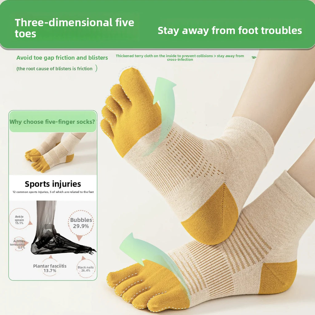 Marathon Five Finger Socks Custom Knitted Logo | MOQ 1