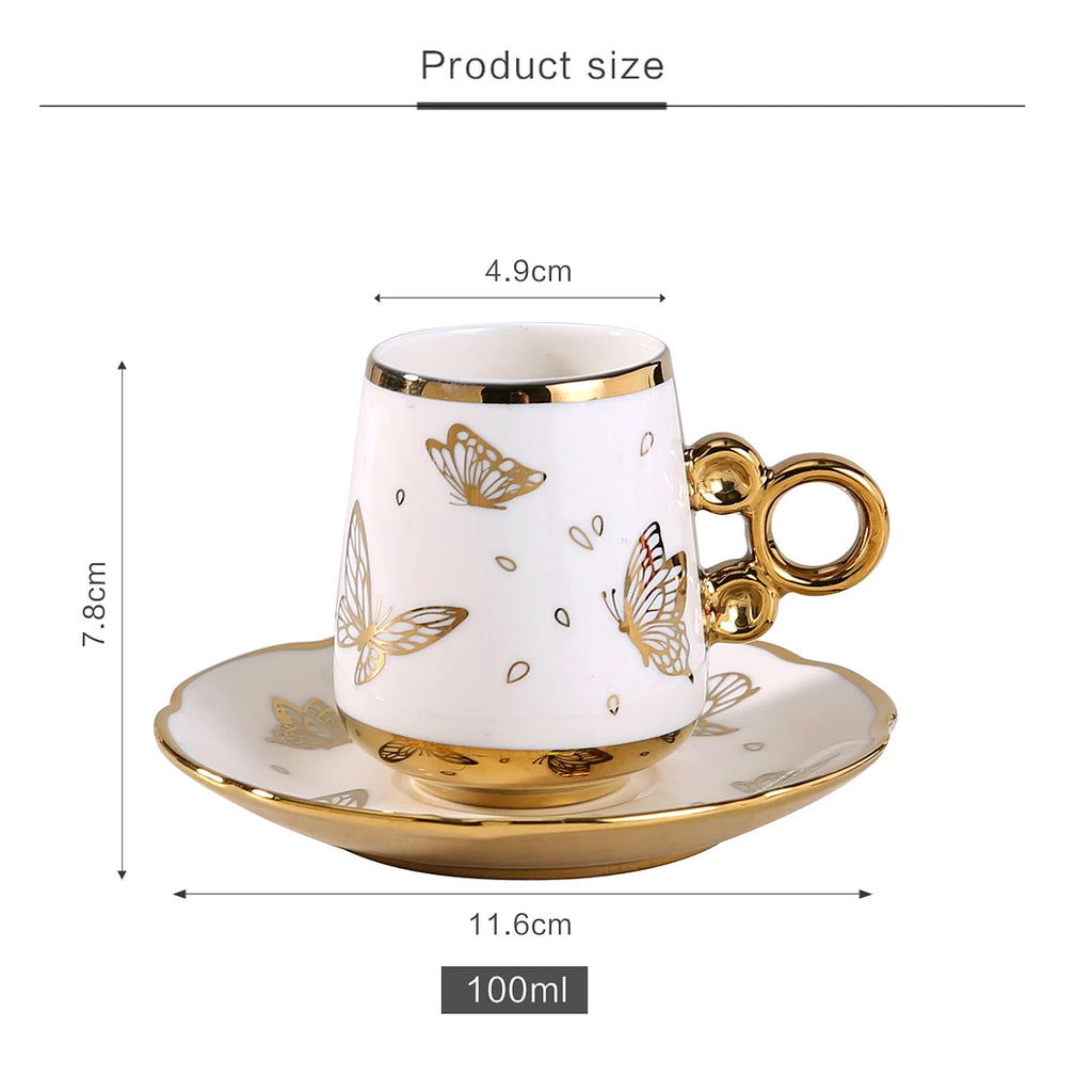 Custom Porcelain Coffee Cup | Luxury Espresso Cup Saucer Set