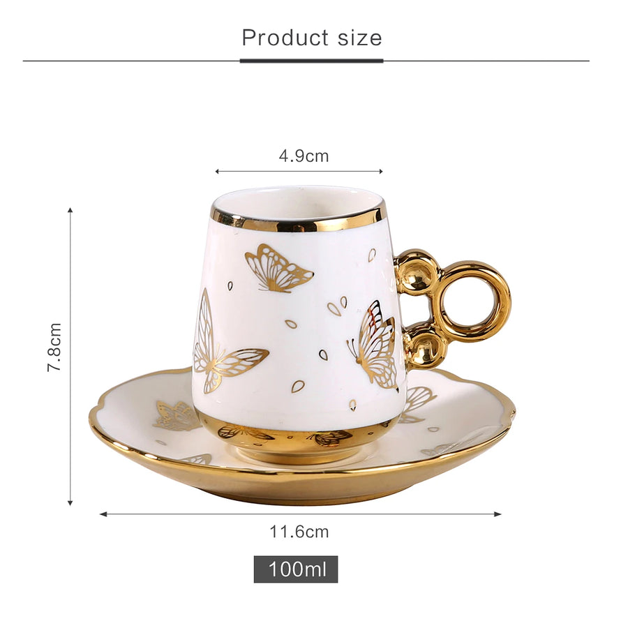 Custom Porcelain Coffee Cup | Luxury Espresso Cup Saucer Set