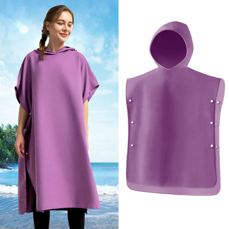 Custom Synthetic Anti-Odor Beach Changing Robe Poncho