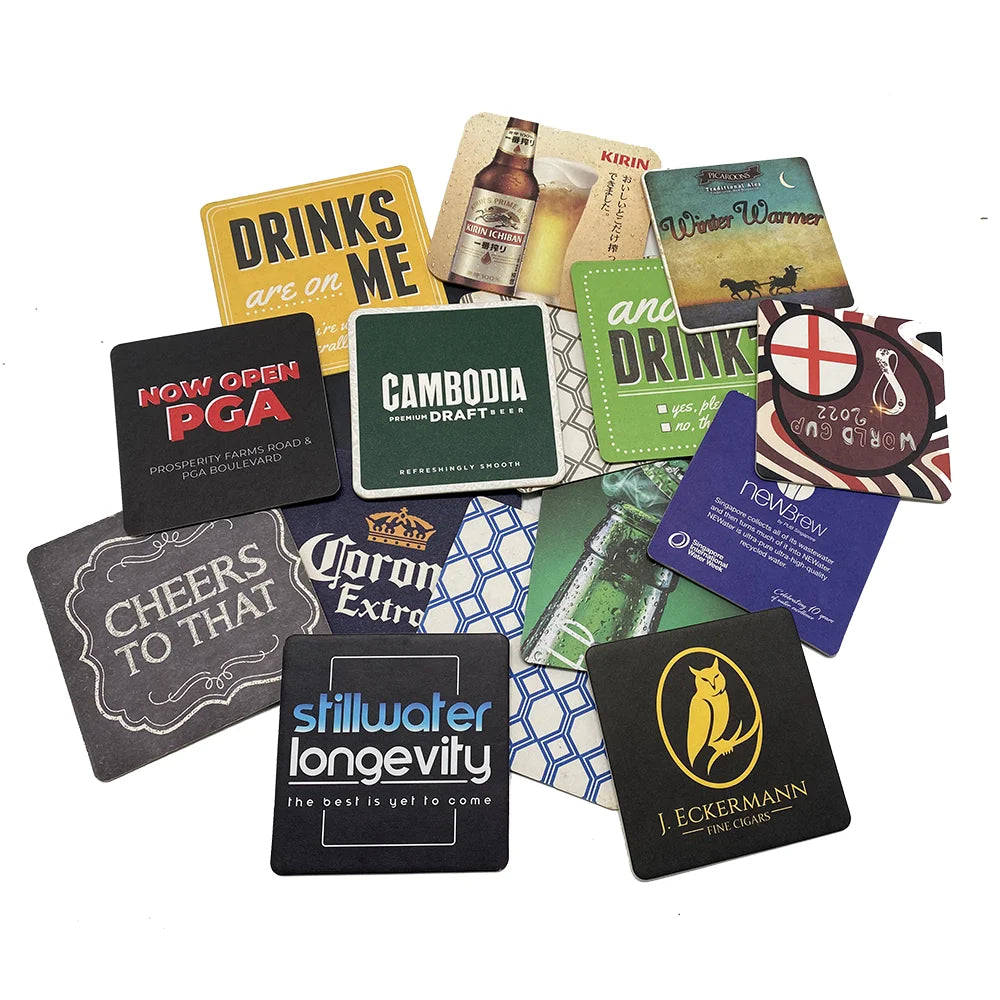 Custom 2mm Paper Coasters | Water Absorbent | Eco-Friendly | Bulk Logo