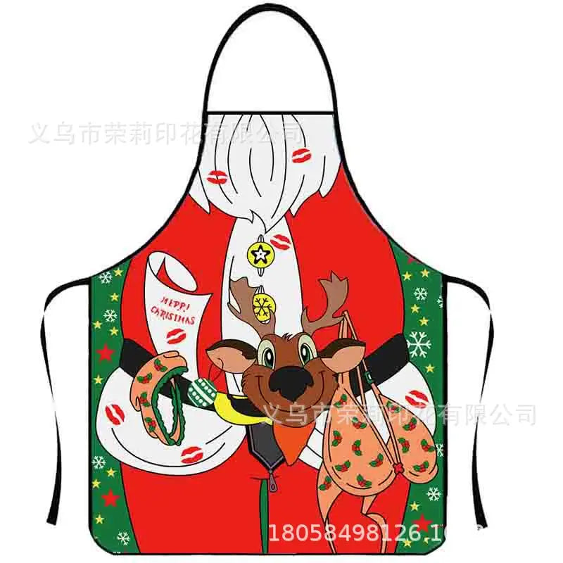 Waterproof Polyester Apron | 3D Printed Cartoon Barbecue Apron