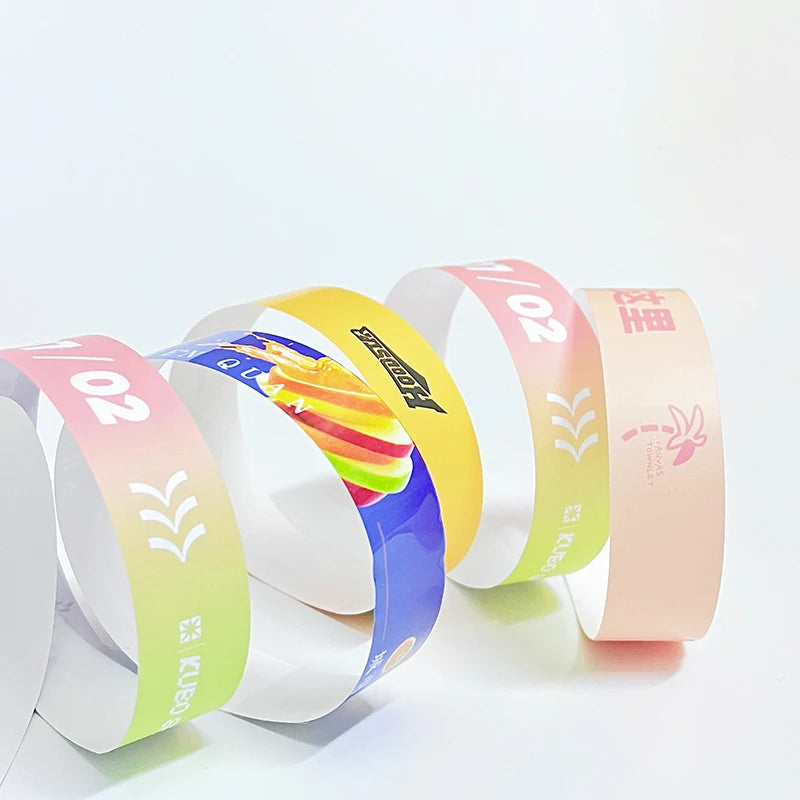 Custom Tyvek Wristbands with QR Code | Bulk MOQ 500
