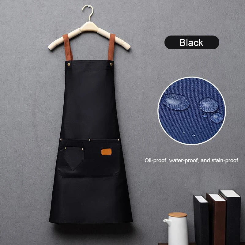 Custom Polyester Kitchen Apron with Pockets for Cooking, Baking, Cafés and Everyday Work