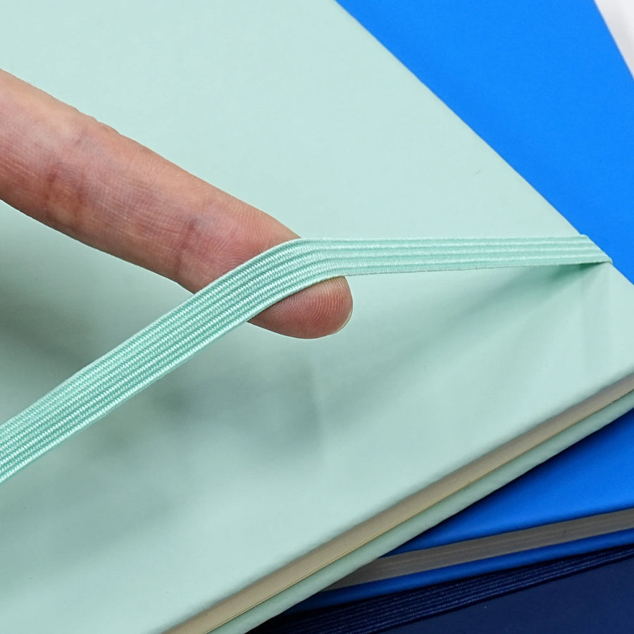 A5 Hardcover PU Leather Notebook with Elastic Band for Daily Writing, Office and Custom Logo