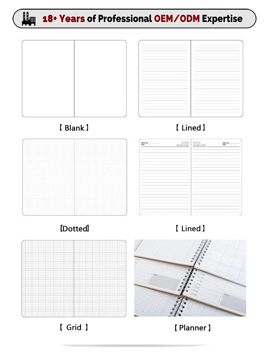 Custom A5 Leather Notebook with Logo | 100 Pcs MOQ Thread-Sewn PU Journal