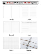 Custom A5 Leather Notebook with Logo | 100 Pcs MOQ Thread-Sewn PU Journal